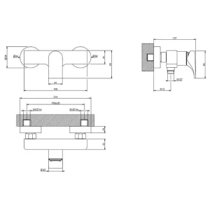 Смеситель Gessi Via Solferino для душа 49031-031